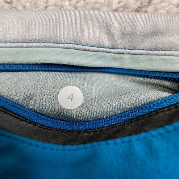 Lululemon Black Blue Striped Legging - Picture 3 of 8